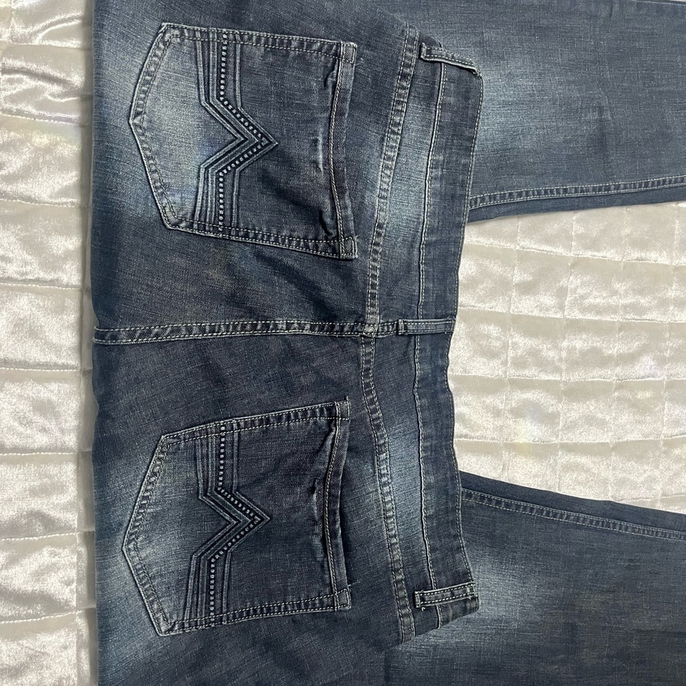 INC International Concepts Men’s 40W X 30W Dark Blue Boot Cut Jeans - Picture 9 of 10